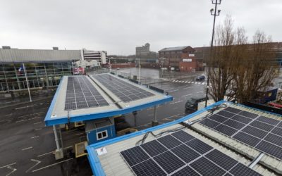 Solar power installation at Portsmouth International Port